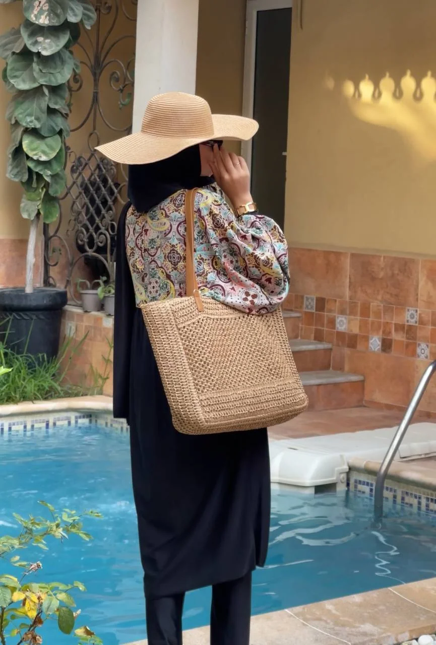 BURKINI NOIR FLORAL 